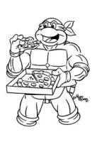 Ninja Turtles kleurplaat 5